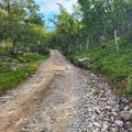 Going up to the mountain plateau.