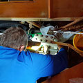 Changing the hydraulic ram for the rudder