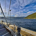 Strong south-westerly winds keeping us in Akkarfjord.