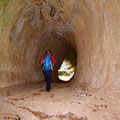 Walking back to the boat through a lava tube