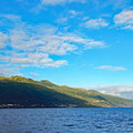 Sailing along the coast of Sao Jorge