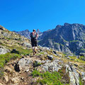 We leave the shady forests. Luckily there are many mountain streams, where we can fill up our drinking bottles.