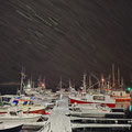 Late in the afternoon, the snow arrived...