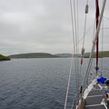 Heading into Scalloway - the next save place for the next passing low pressure system