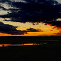 Out of the tent, well hidden from the mosquitos, I could watch the sunset over the tundra.