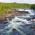 A large river forms the border.