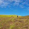 Heading for Ward Hill - with 216m the highest point on the island