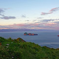 View to mainland and the glaciers