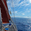 Sailing towards the island of Pico after the 12th turn aganst the wind