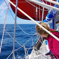 Wind droping on the second day - nice and calm sailing