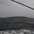 Passing close to one of the many islands