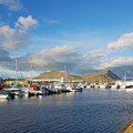 Quiet and well  protected harbor of Akranes, where Danielle met many other sailors and helpful locals in the two weeks alone there