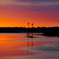 Sunset over the river to Sligo