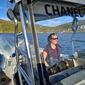 Renting a small fishing boat from the camp in Akkarfjord.