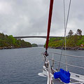 Passing trough the narrow fjords and below many bridges