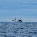 Creepy boat crossing our way (no AIS, long time not on the radar)