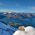 View down to the harbour of Bergsfjord.