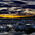 Back in the harbour, the sun finally started to set in the nigths again :-)