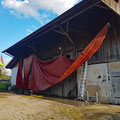 Cleaning and drying the sails