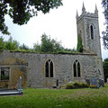 Trees growing out of an old church