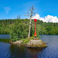 Markers on Loch Oich