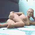 sculpture d'aphrodite a la plage