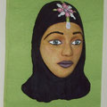 portrait argile peint( peinture en cours)