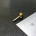 材質 : C3604 , SUS420J2　　　 サイズ : φ５ｘ9（シャフトφ1.2）　　　　　 LOT : 10000  　　　最近はかなり数が減りましたが、昔はこの手のアッセンブリは非常に多く、抜去力設定も含め得意分野の加工の一つです。