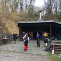 Eintreffen der Sportler an der Grillhütte Belgenbach 