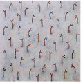 La pousse,  huile sur toile, 130x130cm,  2003 