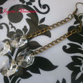 PCA008 pendientes con cristal de lámpara - Largo 9,5 cm 