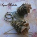 PF026 bronce y rosa resina marrón, 3,5cm, 2,00 euros