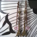 PCA001 pendientes torre eiffel, Largo 6cm. 