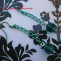 PCA002 pendientes verdes cristal 