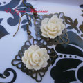 PF003 resina crema y base bronce