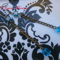 PC003 pendientes azules vidrio
