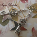PLL011 Estrella y llaves platedas, 5cm 