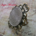 A002 Anillo con moneda africana. Bronce. Ajustable