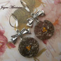 PR008 PM025 lazo y maquinaria de reloj con adorno, largo 4cm,