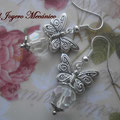 PA018 alas de mariposa y cuenta facetada AB, 3,5cm 