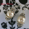 PP002 Pendientes perlas y metal. Largo aprox. 4cm. 2,00 euros 