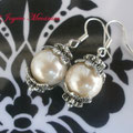 PP001 Pendientes perlas y metal. Largo aprox. 4cm. 2,00 euros 
