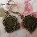 PR007 Pendientes reloj filigrana. Largo aprox. 5cm (colgante a juego disponible)