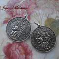 PM028 pendientes moneda indio, 4cm