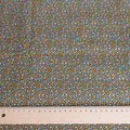 Stoff Braun 6 - Miniblüten Rost,Mint,Weiß