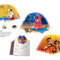 Invitation with illustration - I created this pop-up style invitation in requirement to a trio of events for Dubai Dessert Classic VIP guests. My colourful illustrations represent the Moroccan, African and Arabian theme evenings.