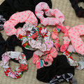 3) Scrunchie/Haarband aus Kimonostoffen oder - seide