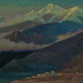 JOMSOM. NEPAL. 2004 (oil on canvas) 40x85