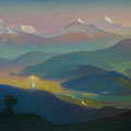 ABODE. MT. MACHKHAPUCHKHARE. 2004 (oil on canvas) 55X110