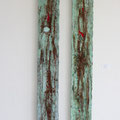 Eisen-Stele, 25 * 190 cm Oxidation, Mischtechnik, 2007 Leihpreis 150.-- Euro, Kaufpreis 1500.-- Euro